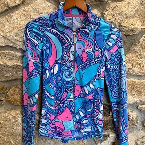 Lilly Pulitzer Luxletic full-zip lightweight jacket Multi Sea Jewels size XS